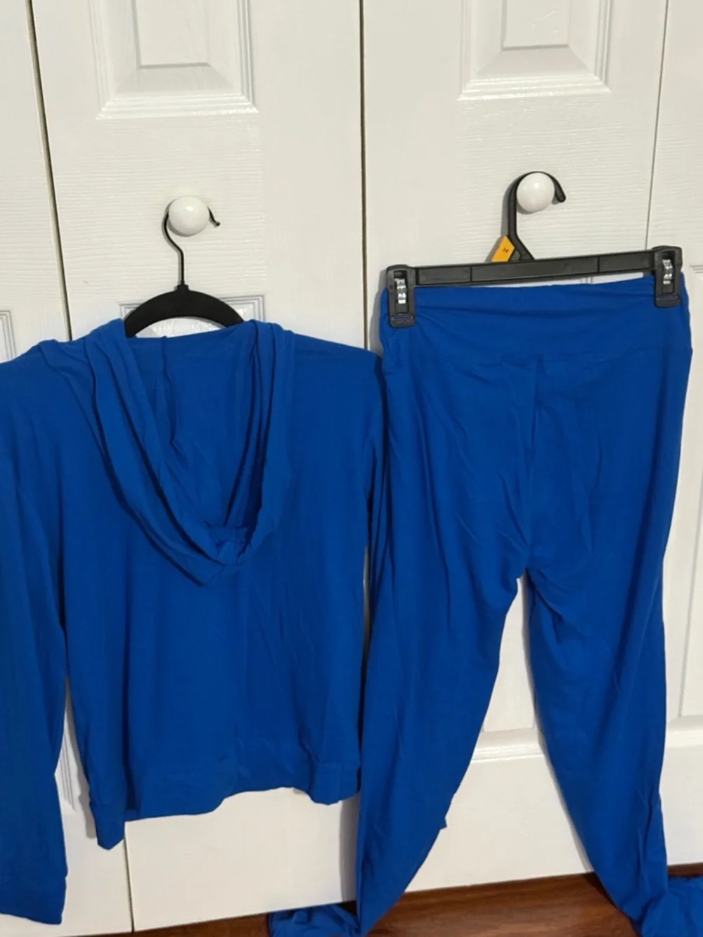 New Mix Women's Bright Royal Blue Hoodie & Legging Set - Picture 4 of 4